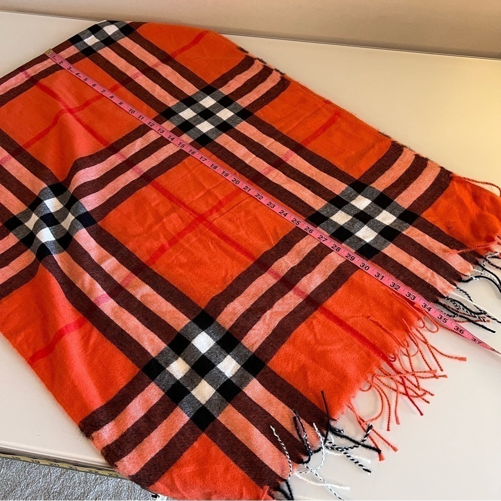 CHERIE BLISS | Orange, black & white new with tag oversized blanket scarf - Picture 2 of 7